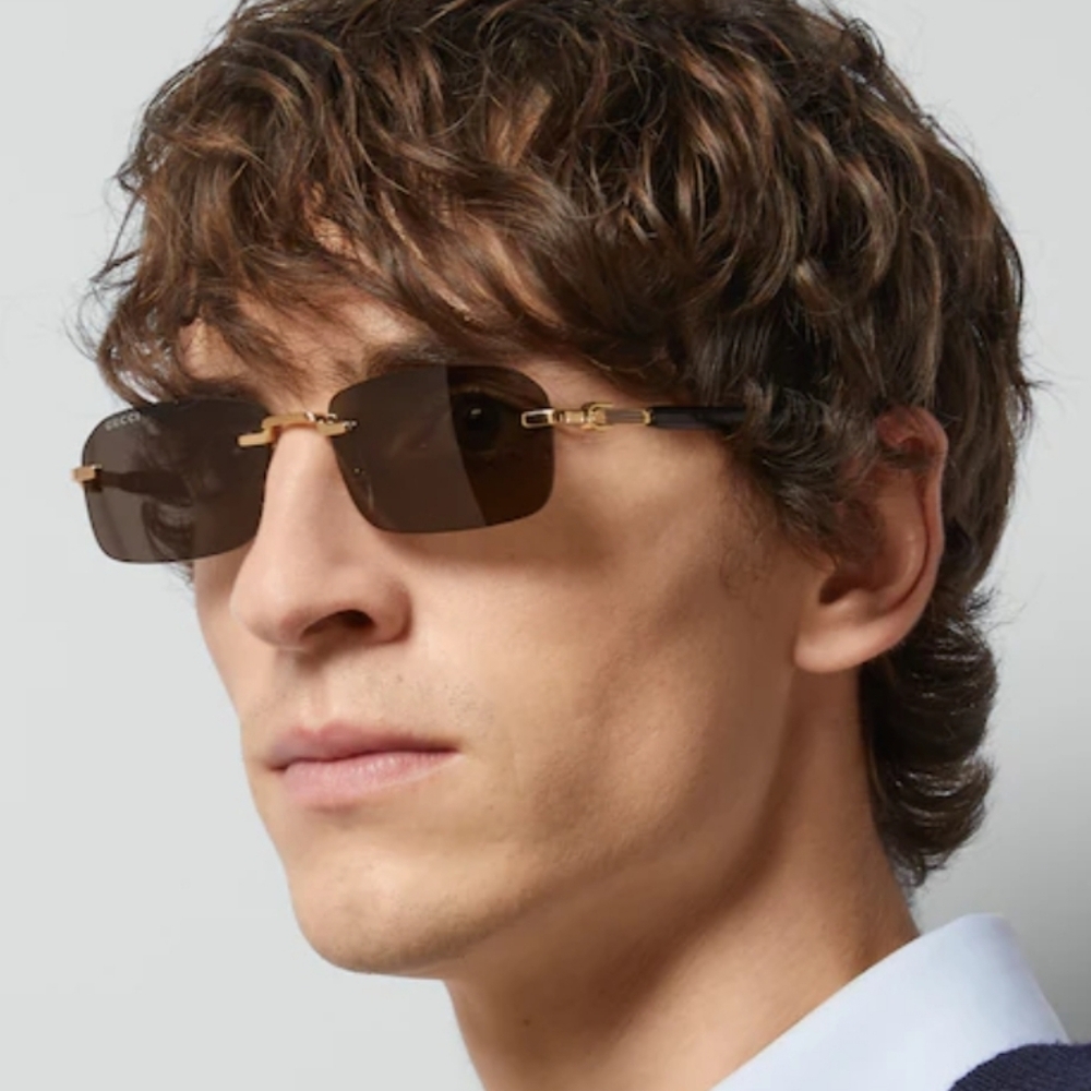 Gucci Black and Gold Unisex Sunglasses GG1221S 001 - Picture 5 of 16